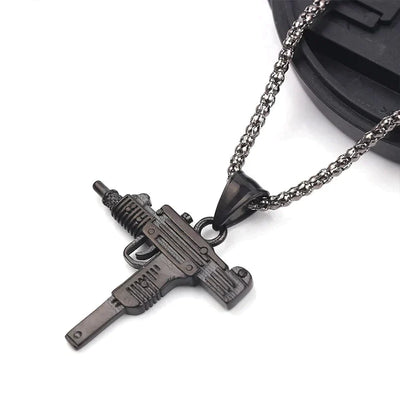 Hip Hop Uzi Gun Necklace